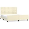 vidaXL Bedframe met hoofdbord kunstleer cr&egrave;mekleurig 180x200 cm