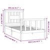 vidaXL Bedframe met hoofdbord massief grenenhout zwart 100x200 cm
