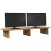 vidaXL Monitorstandaard 100x27x15 cm bewerkt hout artisanaal eiken