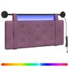 vidaXL Hangend hoofdbord Met LED-verlichting Paars Fluweel