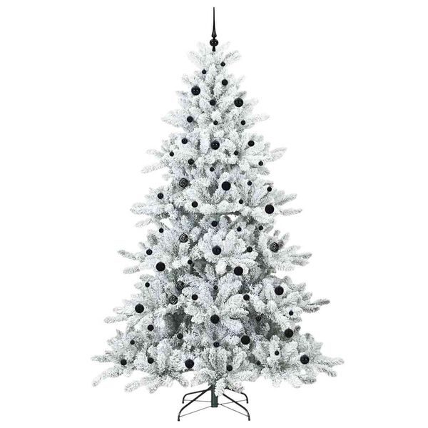 vidaXL Kunstmatige Inklapbare Kerstboom Wit 240 cm PVC en staal