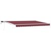 vidaXL Handmatige Luifelhouder met LED's Bordeauxrood en Wit 4,5 &times; 3 m