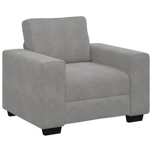 vidaXL Fauteuil 100x77x82 cm fluweel lichtgrijs