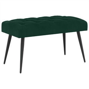 vidaXL Bank met knoopverstelling Donkergroen 80 x 40 x 46 cm Fluweel