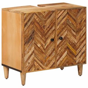 vidaXL Wastafelkast Bruin 62 x 33 x 58 cm Massief Mango Hout