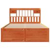 vidaXL Bed met boekenkast zonder matras grenenhout wasbruin 140x190 cm