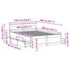 vidaXL Bedframe zonder matras met hoofdbord grenenhout wit 140x200 cm