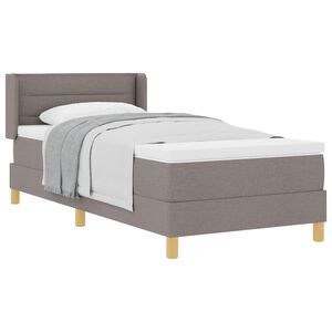 vidaXL Boxspringbed met matras met hoofdeinde Taupe 80 x 200 cm Stof