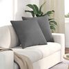 vidaXL Sofa Kussens 2 stuks Donkergrijs 60 x 60 cm Stof