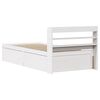 vidaXL Bedframe met hoofdbord massief grenenhout wit 90x190 cm