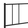 vidaXL Bedframe met hoofdbord metaal zwart 183x213 cm