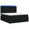 vidaXL LED Boxspring Bed met Matras Zwart 160 x 200 cm Stof