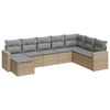 vidaXL 8-delige Loungeset met kussens poly rattan beige
