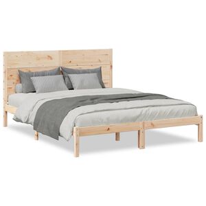 vidaXL Bedframe extra lang zonder matras massief hout 160x220 cm