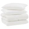 vidaXL Winter Dekbed met kussen 3 st Wit Microvezel
