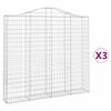 vidaXL Schanskorven 3 st gewelfd 200x30x180/200 cm ijzer