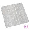 vidaXL Vloerplanken 55 pcs Grijs 5,11 m&sup2; PVC