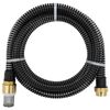 vidaXL Zuigslang met messing koppelingen 1,1'' 4 m PVC zwart