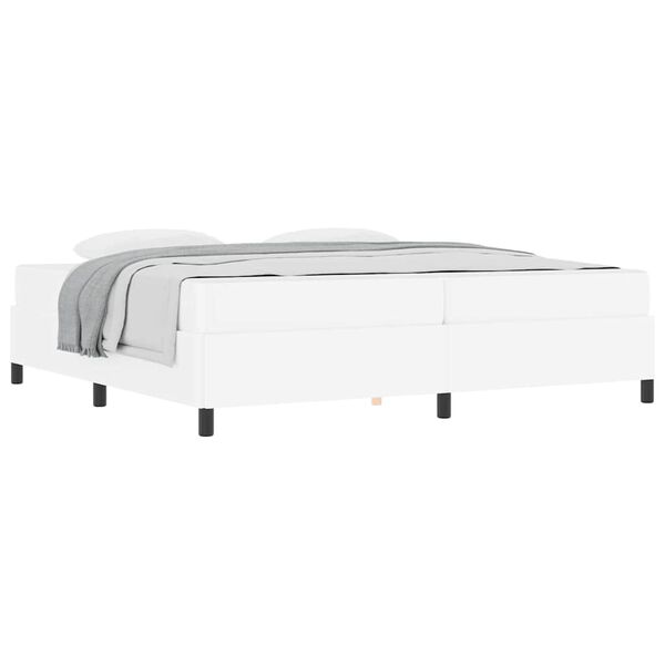 vidaXL Bedframe met matras Wit 200 x 200 cm Stof