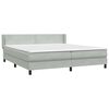vidaXL Boxspring met matras fluweel lichtgrijs 180x210 cm