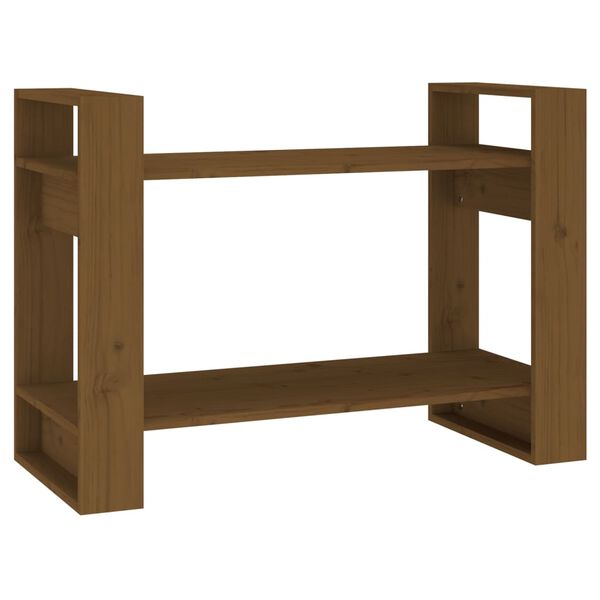 vidaXL Boekenkast/kamerscherm 80x35x56,5 cm massief hout honingbruin
