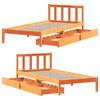 vidaXL Bedframe zonder matras massief grenenhout wasbruin 100x200 cm