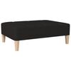 vidaXL Slaapbank 2-zits met hocker en 2 kussens stof zwart