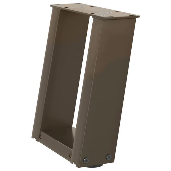 vidaXL Salontafelpoten 2 st U-vormig 30x(30-31) cm staal naturel