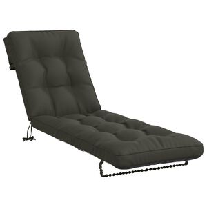 vidaXL Ligstoel Kussen VIANEN 100% Polyester Antraciet 200 x 50 x 8 cm