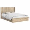 vidaXL Bedframe met opbergruimte en hoofdbord Sonoma Eiken