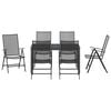 vidaXL Tuin Eetset 7 pcs Antraciet Staal