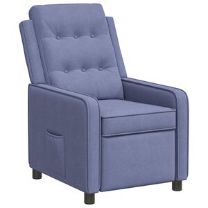 vidaXL Ligstoel Jeans Blauw 65 x 93 x 102 cm Stof