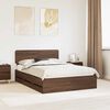 vidaXL Bedframe met lade Bruine eik 140 x 190 cm Geconstrueerd hout