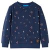 Kindertrui 92 gem&ecirc;leerd marineblauw