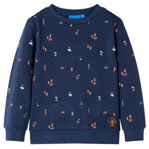vidaXL Kindertrui 92 gem&ecirc;leerd marineblauw