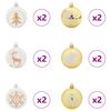 vidaXL Kerstbal Set 40 pcs Wit en Goud Kunststof
