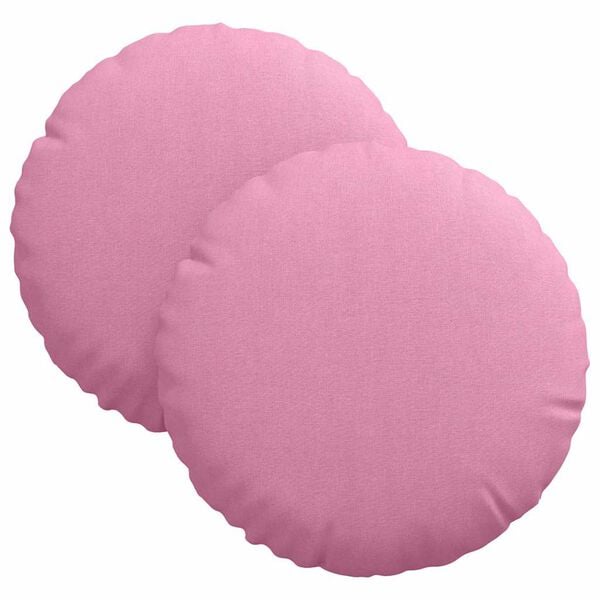 vidaXL Zitkussens 2 pcs Roze &Oslash;30 x 13 cm Stof