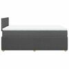 vidaXL Boxspring met matras stof donkergrijs 120x200 cm