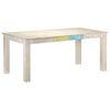 vidaXL Eettafel 180x90x76 cm massief mangohout wit