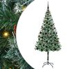 vidaXL Kunstkerstboom met 300 LED Groen 180 cm PVC en Staal