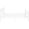 vidaXL Bedframe metaal wit 120x200 cm