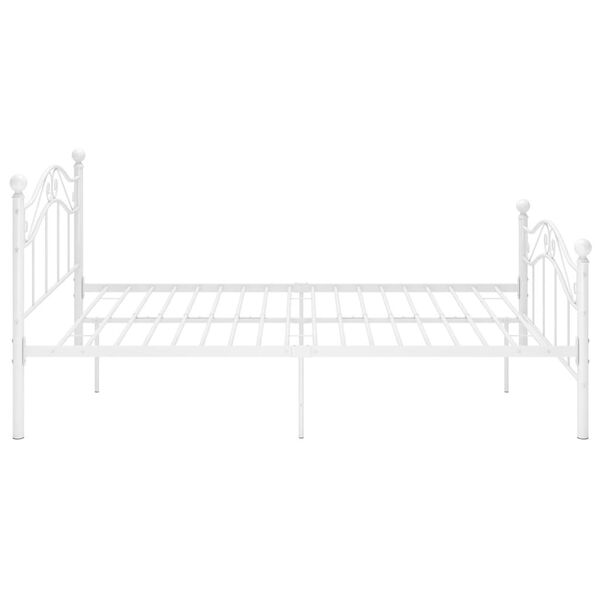 vidaXL Bedframe metaal wit 120x200 cm