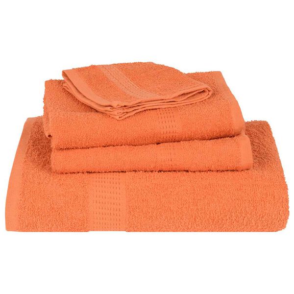 vidaXL 8-delige Handdoekenset 360 g/m² 100% katoen oranje