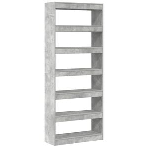 vidaXL Boekenkast 6-laags 80 x 30 x 198 cm Bewerkt hout Beton Grijs