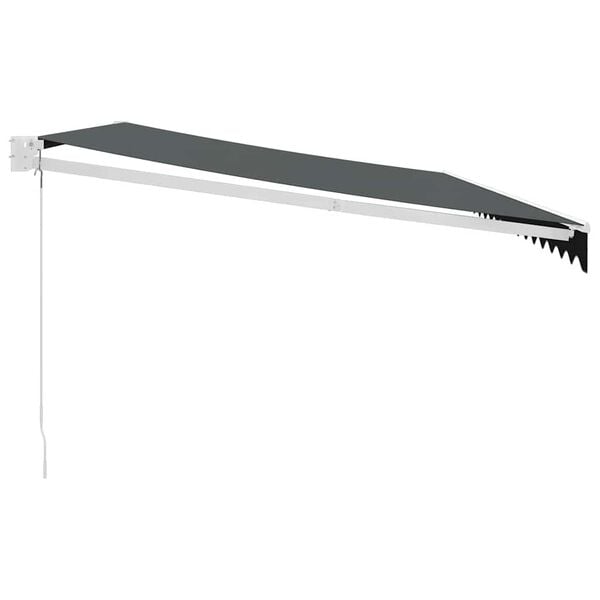 vidaXL Luifel uittrekbaar 5x3 m stof en aluminium antracietkleurig