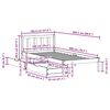 vidaXL Bedframe zonder matras massief grenenhout wasbruin 100x200 cm