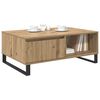 vidaXL Salontafel Artisan Eiken 90 x 60 x 35 cm Bewerkt hout