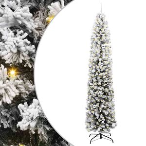 vidaXL Kunstkerstboom Groen 240 cm PVC en Staal en Kunststof
