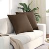 vidaXL Sofa Kussens 2 stuks Bruin 60 x 60 cm Stof