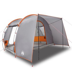 vidaXL Autotent 2-persoons waterdicht grijs en oranje